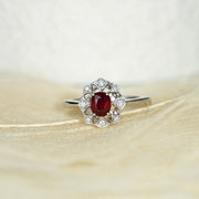No Heat Natural Pigeon Blood Ruby Diamond Ring D:0.67ct d:0.08ct – 18K Gold Unheated